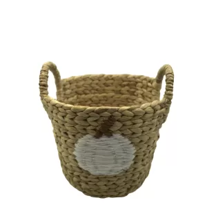 Panier en rotin et paille (10" x 10")